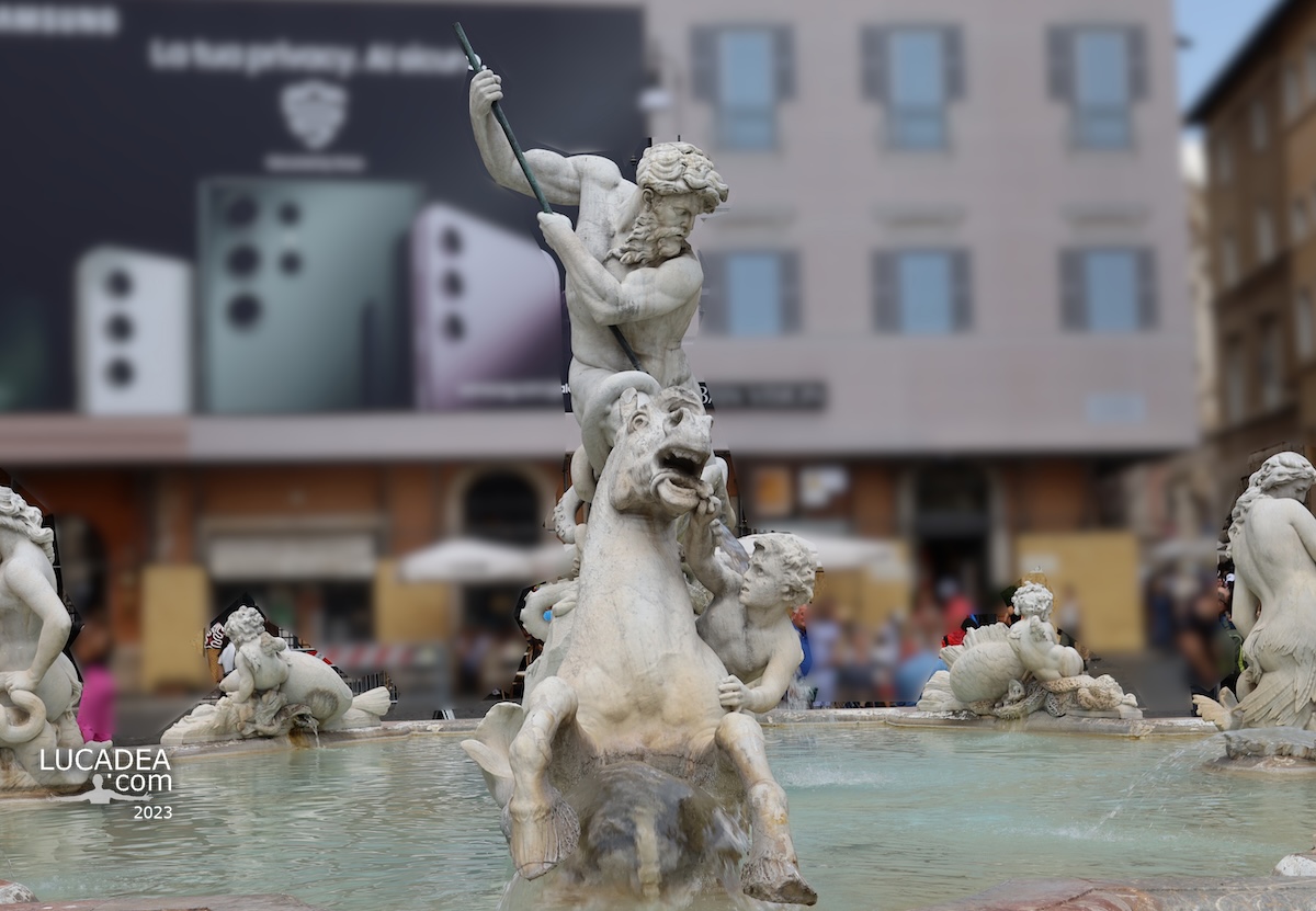 La Fontana del Nettuno in piazza Navona a Roma