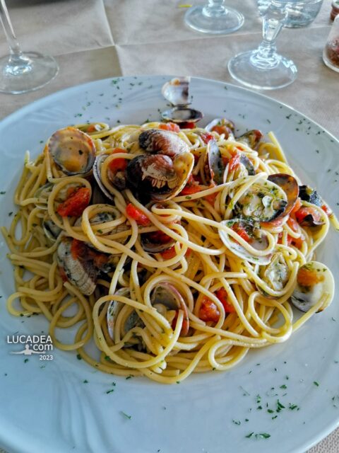 Gli spaghetti con le vongole del Ristorante 5 Maggio a Genova