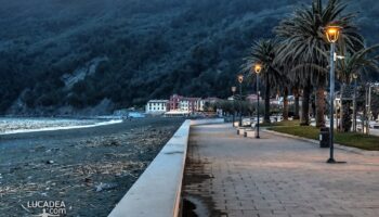 La spiaggia di Ponente di Riva Trigoso la sera