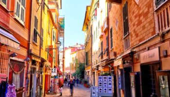 Il caruggio del borgo di Sestri Levante in Liguria